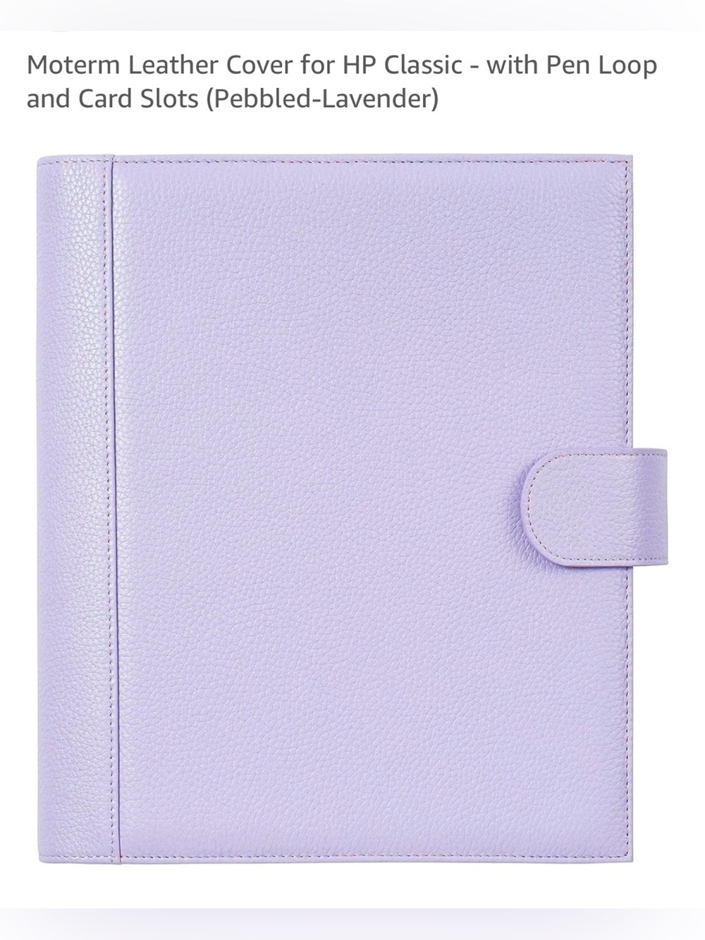 Moterm Lavender Pebbled Leather Cover for HP Planner